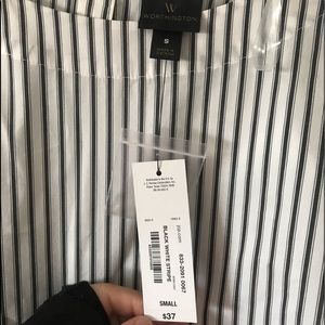 Long parachute sleeve striped shirt